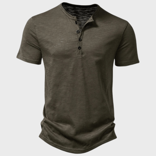 Herre T Shirt Klassisk Casual Let Bomuld 1