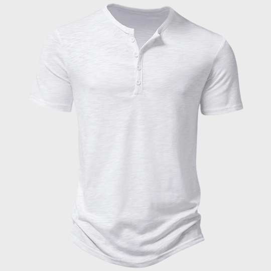 Herre T Shirt Klassisk Casual Let Bomuld 4