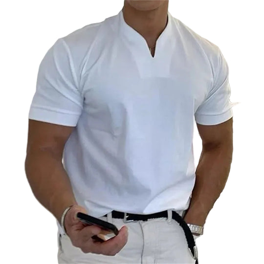 Herre T Shirt V-Hals Sporty Casual 0