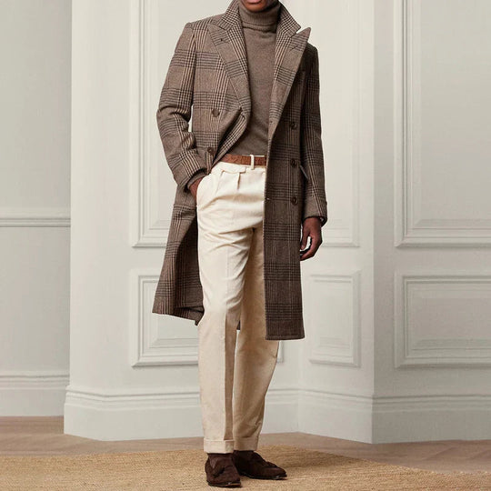 Herre Tailored Bukser Uldblanding - Lige Pasform - Enkel Plissering - Justerbar Talje 3