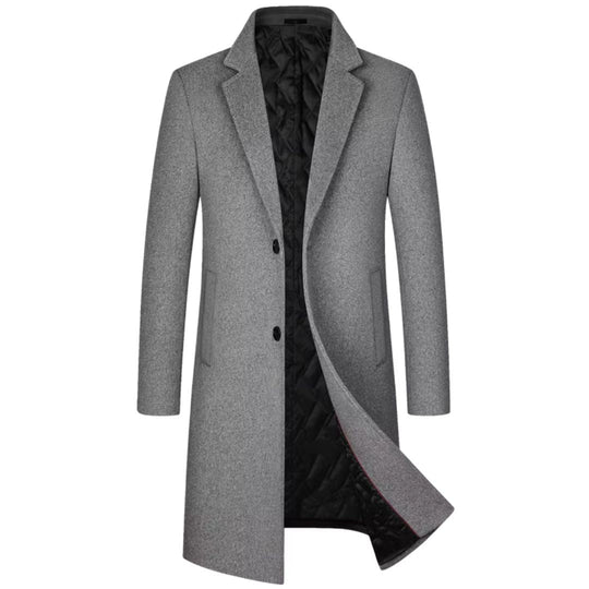 Herre Trench Coat Uld Klassisk Stil 2