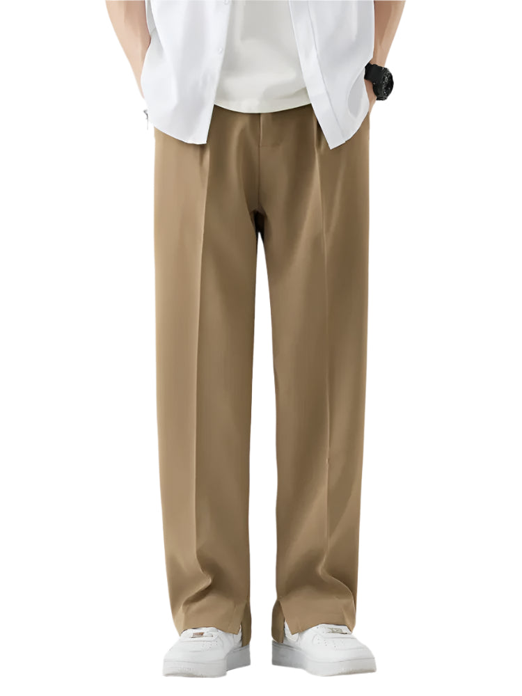 Herre Trousers Straight Leg Blød Åndbar Stof 0