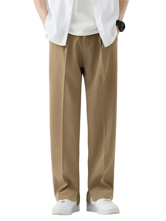 Herre Trousers Straight Leg Blød Åndbar Stof 0