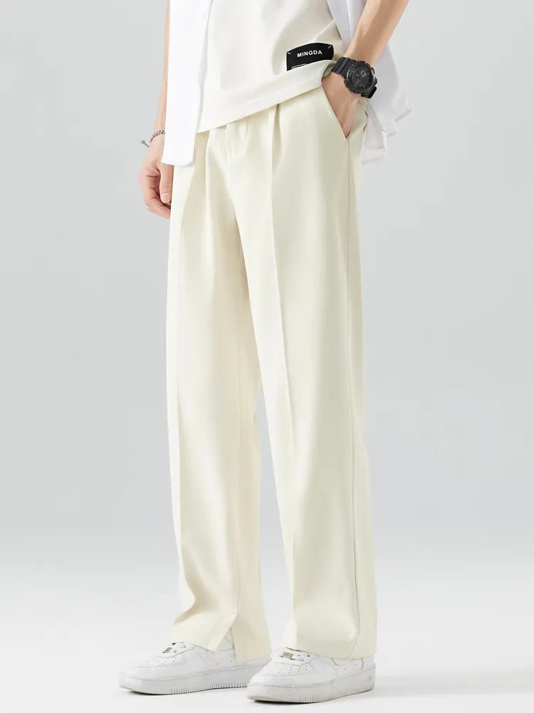 Herre Trousers Straight Leg Blød Åndbar Stof 1