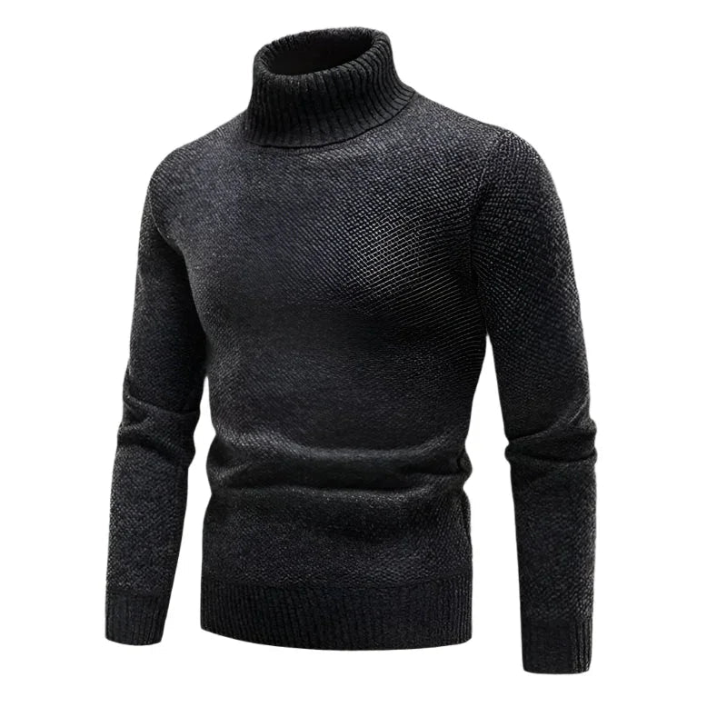 Herre Turtleneck Uldtrøje Klassisk Strik Sweater 0