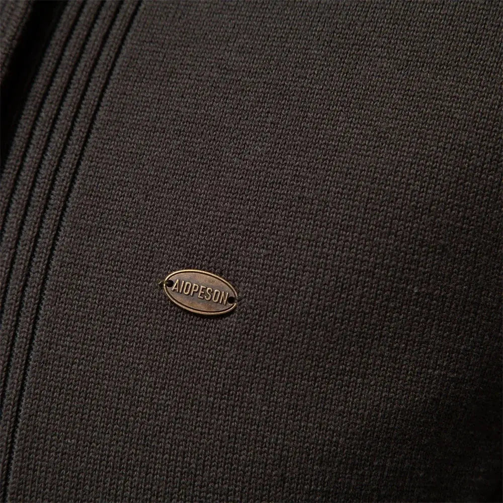 Herre Vendbar Trøje med Sjalstickad Krave Tidløs Stil 4