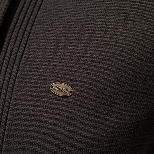 Herre Vendbar Trøje med Sjalstickad Krave Tidløs Stil 4