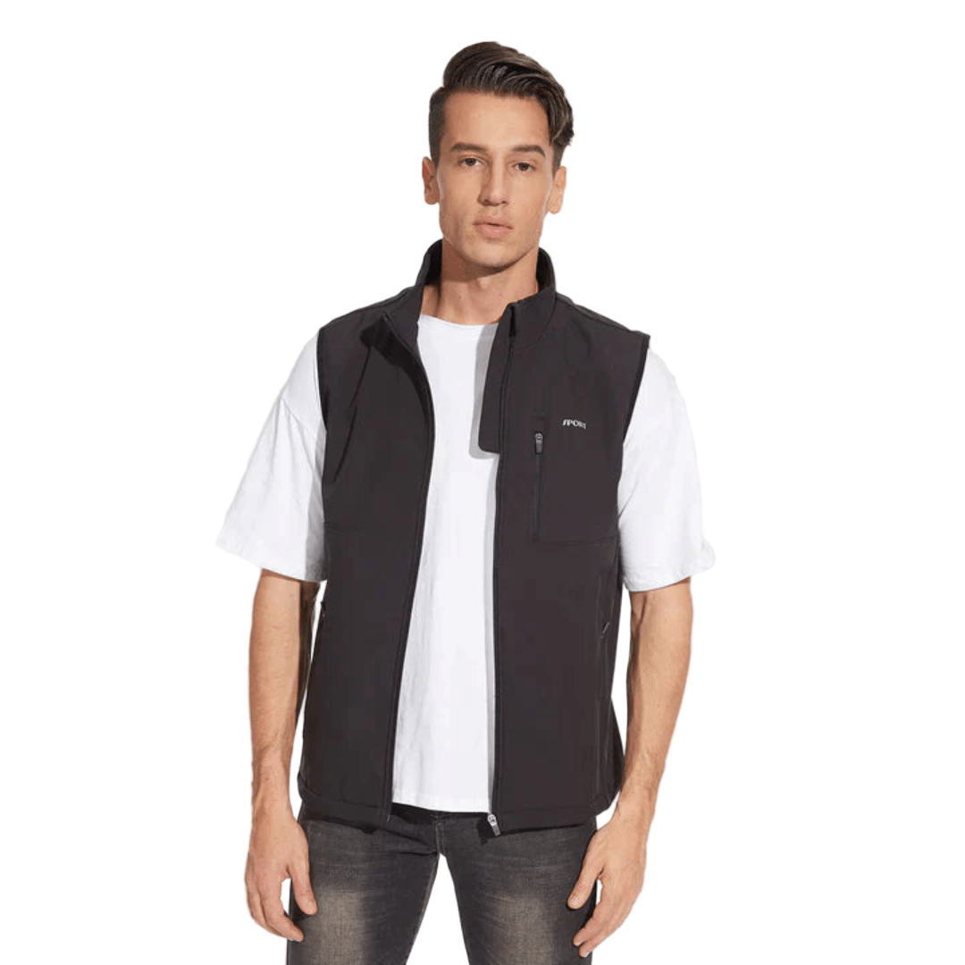 Herre Vest Med Opretstående Krave - Letvægts og Alsidig Vest Til Mænd 0