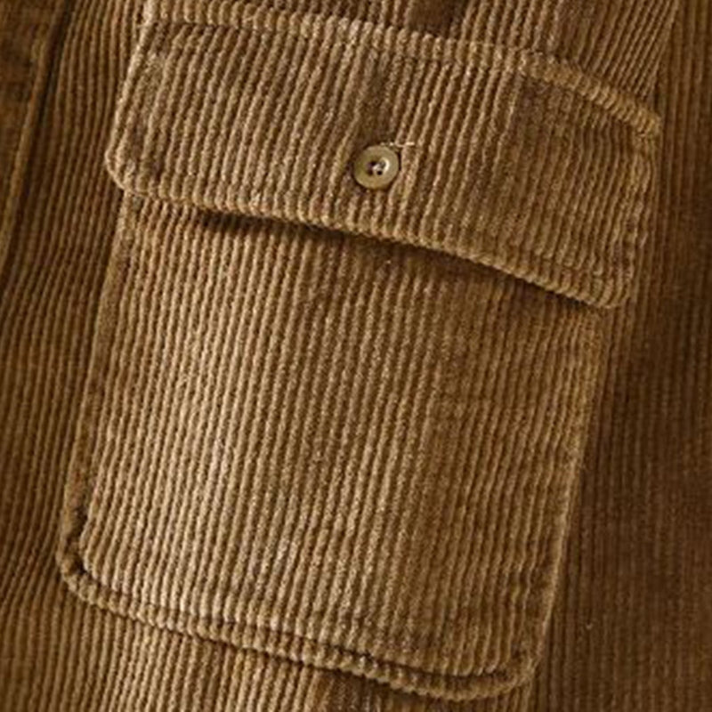 Herre Veste i Corduroy Retro Stil med Varm Foring 7