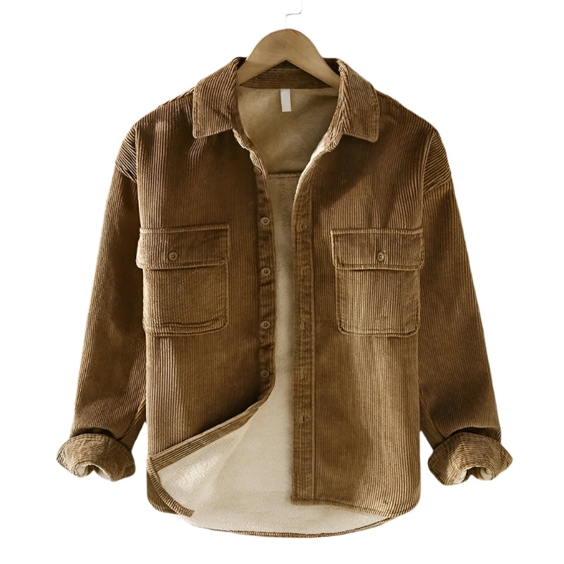 Herre Veste i Velour Cord med Varm Foder 0