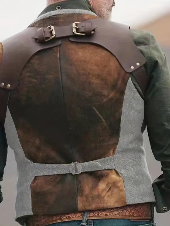 Herre Vintage V-hals Vendbar Vest 4