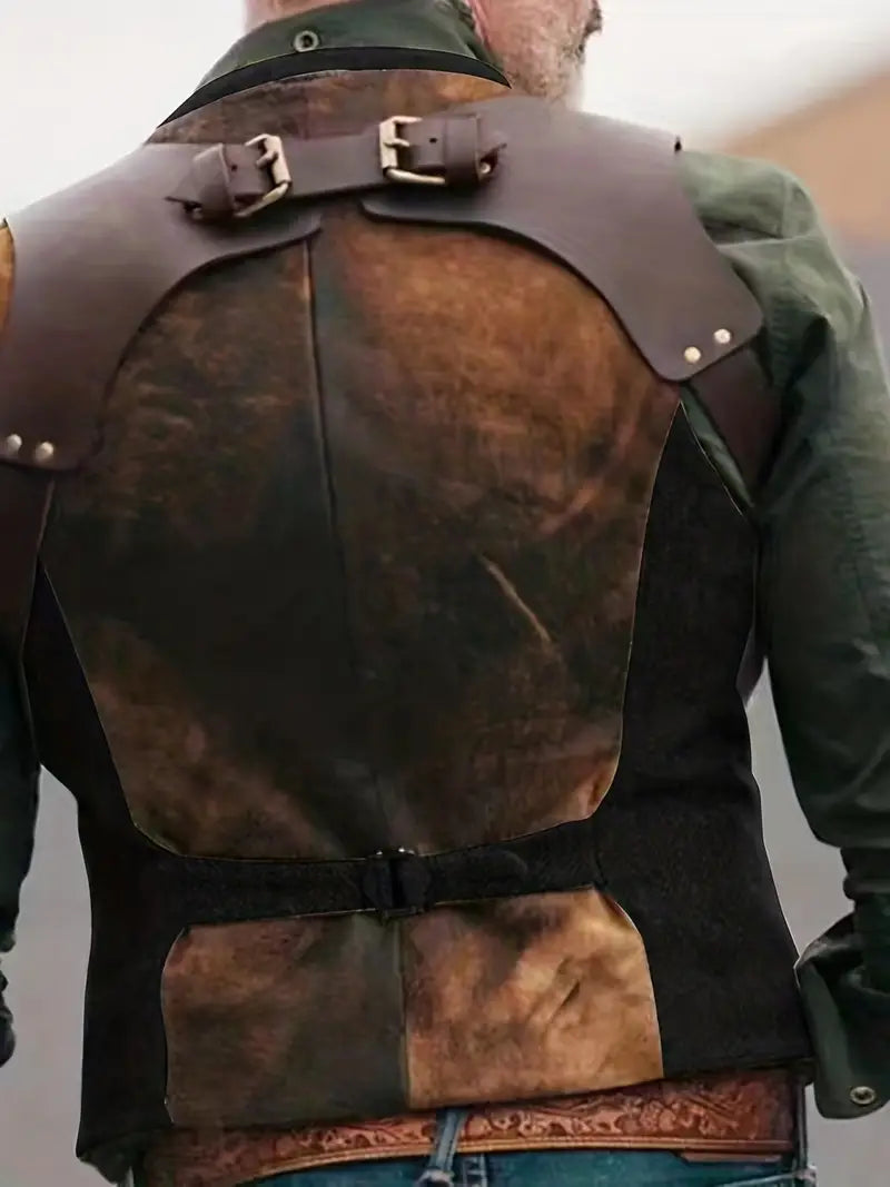 Herre Vintage V-hals Vendbar Vest 5