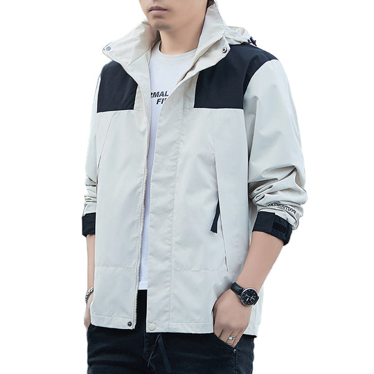 Herre Vinterjakke Vandtæt Vindafvisende Outdoor Jakke med Lynlåslommer 0