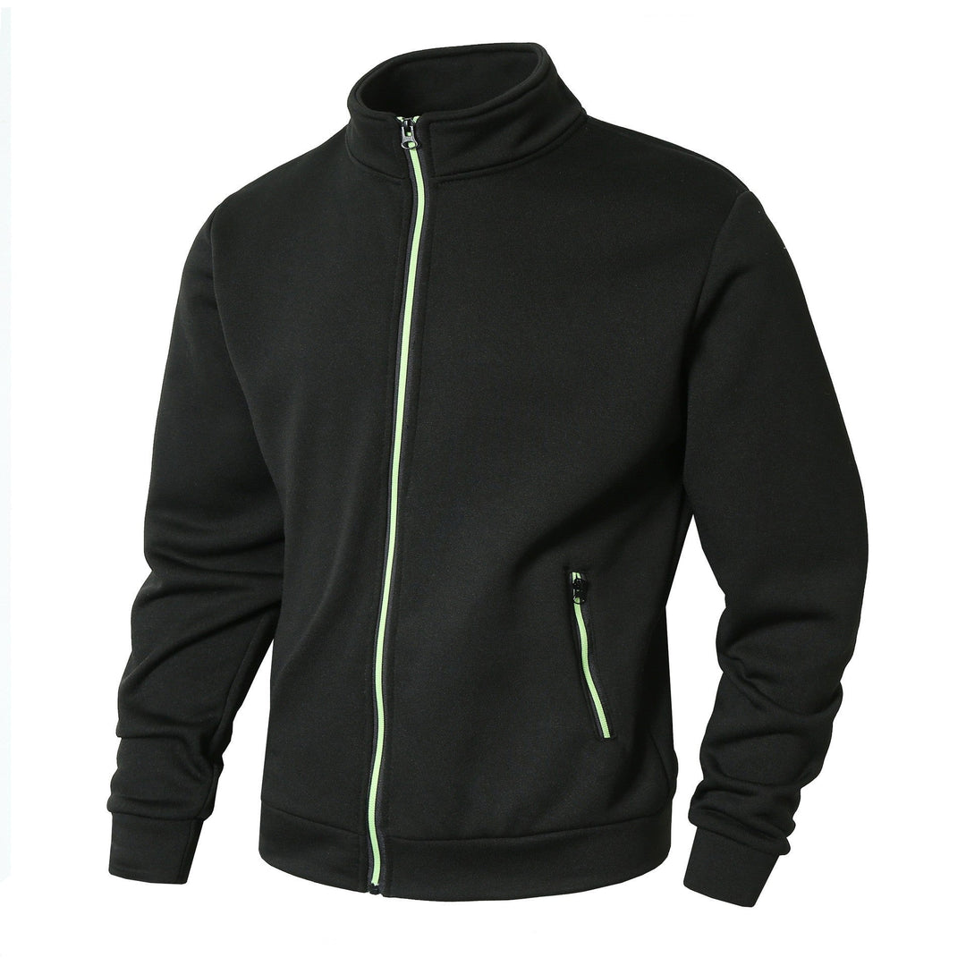 Herre Vinterjakke Zip-Up Fleece Foring Casual Jakke 0