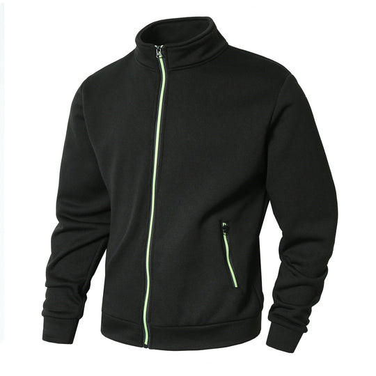 Herre Vinterjakke Zip-Up Fleece Foring Casual Jakke 0