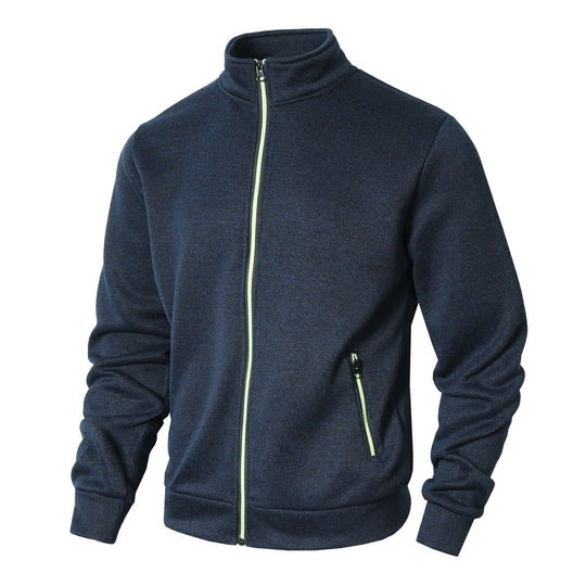Herre Vinterjakke Zip-Up Fleece Foring Casual Jakke 3