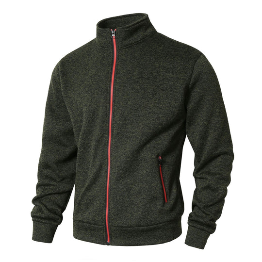 Herre Vinterjakke Zip-Up Fleece Foring Casual Jakke 4