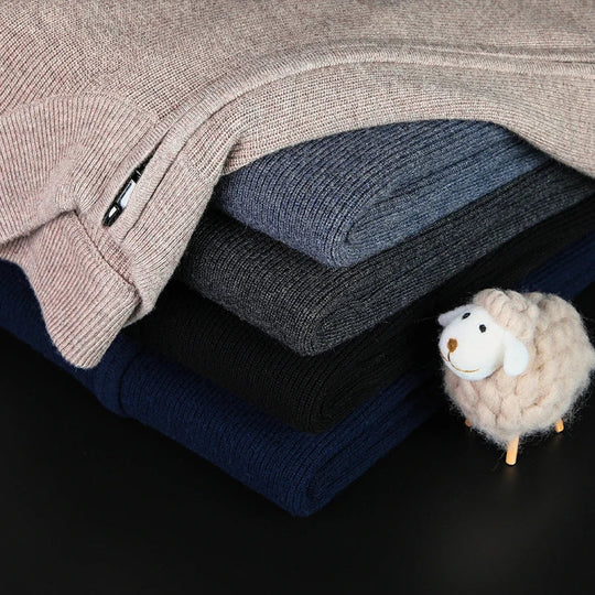 Herre Zip-Cardigan med Ståkrave 2