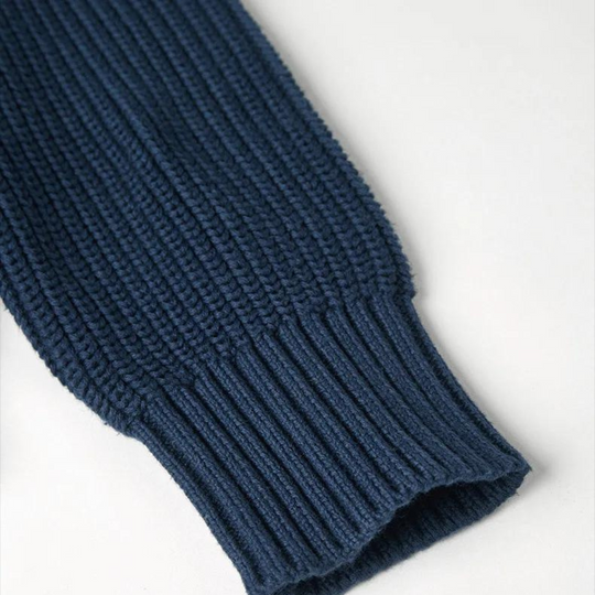 Herre Zip Neck Sweater Ribbet Design 7