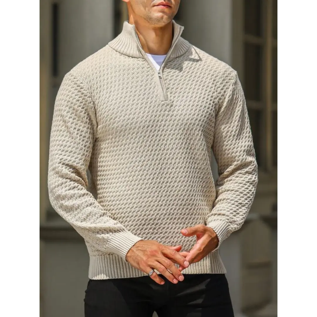 Herre Zip Up Trøje i Tidløs Stil 4