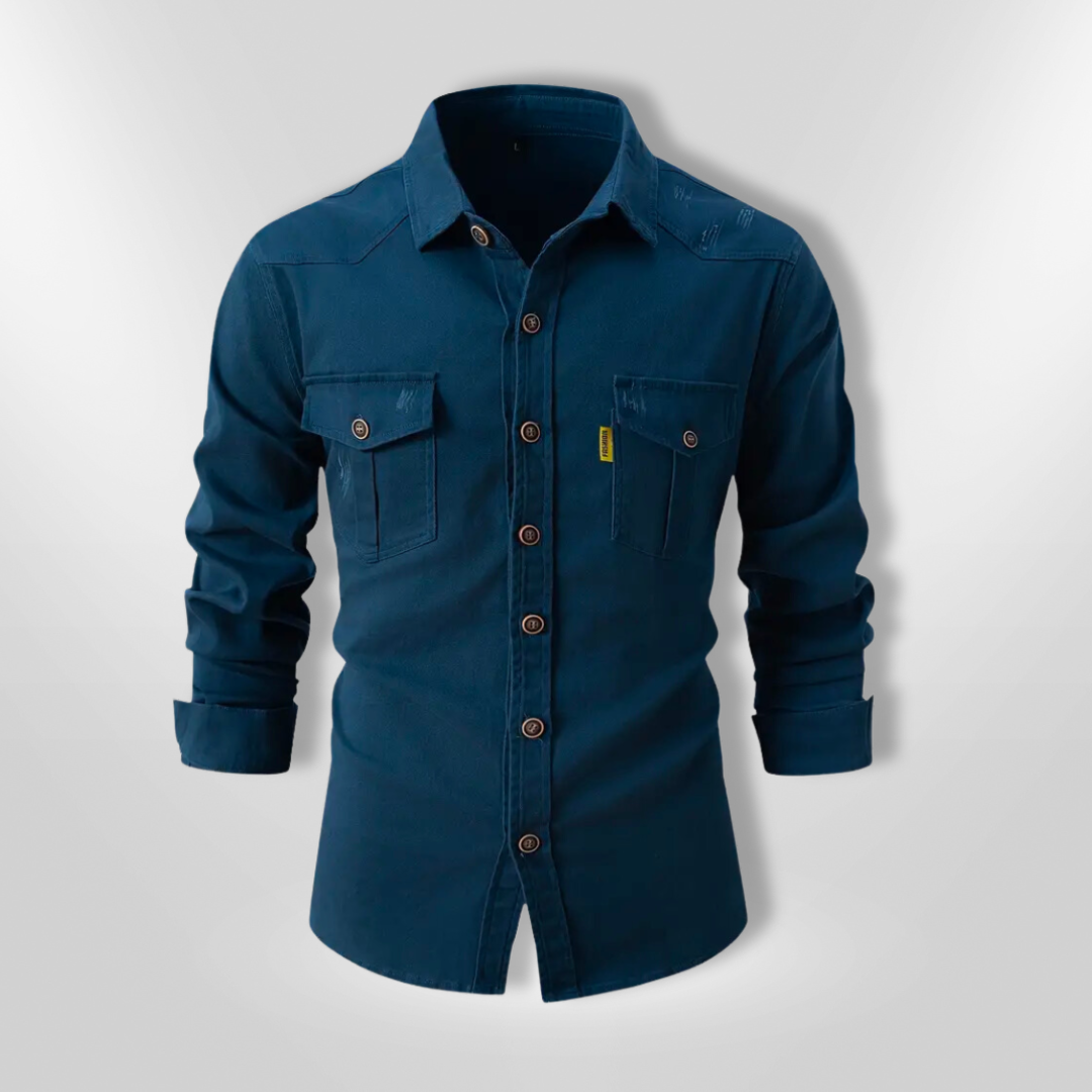 Herreskjorte Langærmet Slim Fit 100% Bomuld 0