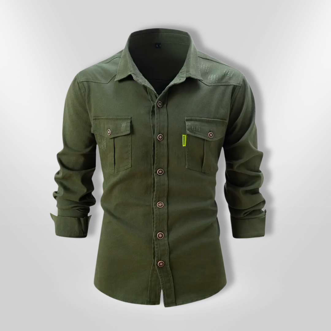 Herreskjorte Langærmet Slim Fit 100% Bomuld 3