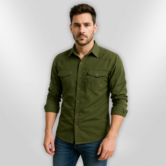 Herreskjorte Langærmet Slim Fit 100% Bomuld 5