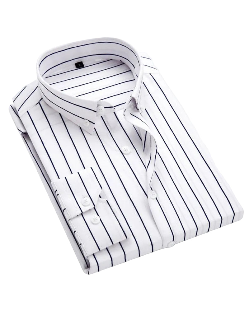Herreskjorte Stribet Casual Business Stil 0