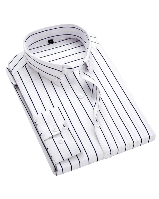 Herreskjorte Stribet Casual Business Stil 0