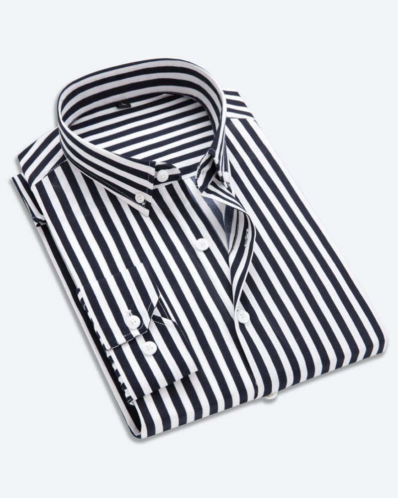 Herreskjorte Stribet Casual Business Stil 1
