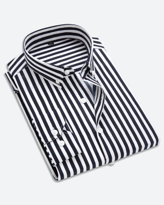 Herreskjorte Stribet Casual Business Stil 1