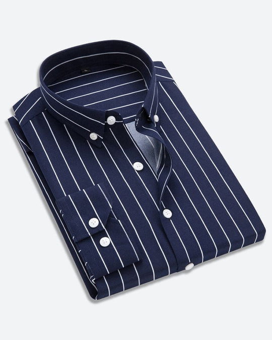 Herreskjorte Stribet Casual Business Stil 4