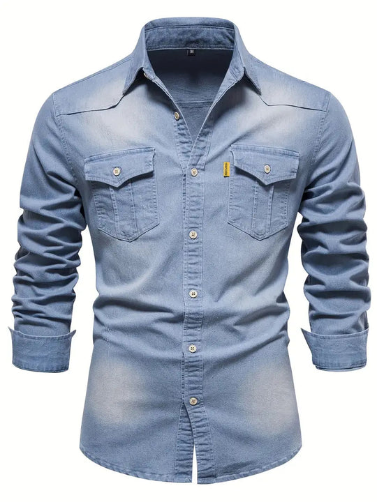 Herreskjorte i Denim til Mænds Stil 1