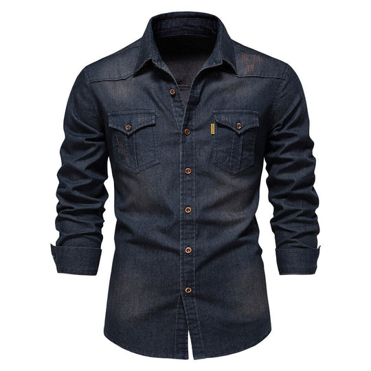 Herreskjorte i Denim til Mænds Stil 3