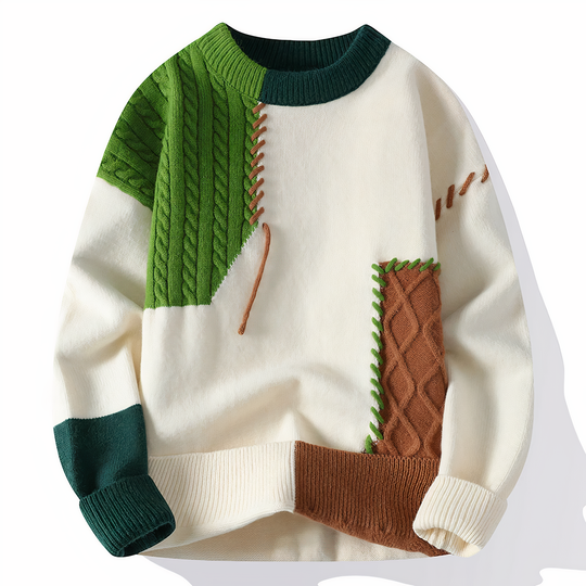 Herresweater Patchwork Stil 2