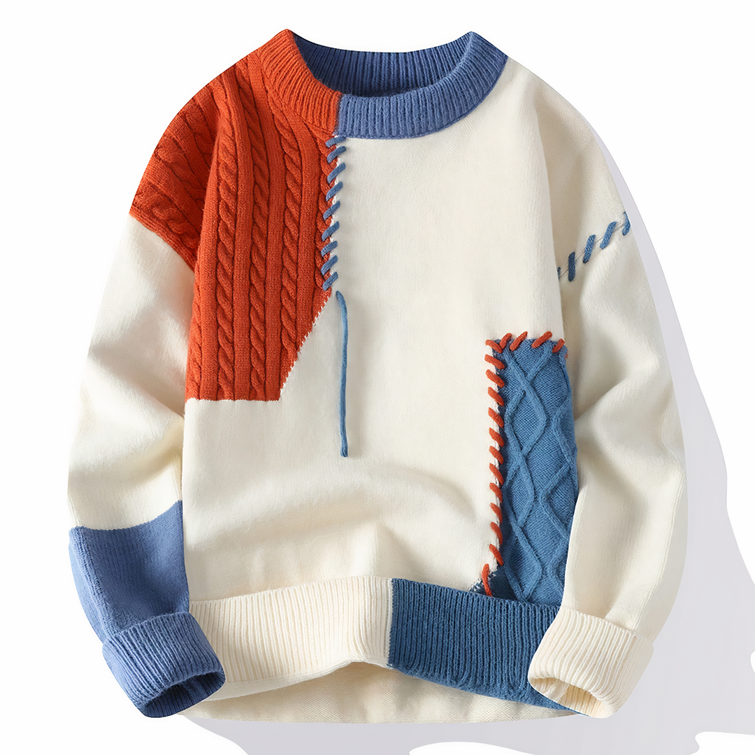 Herresweater Patchwork Stil 3