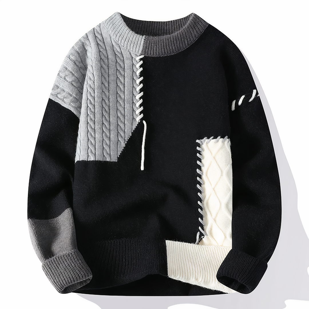 Herresweater Patchwork Stil 4