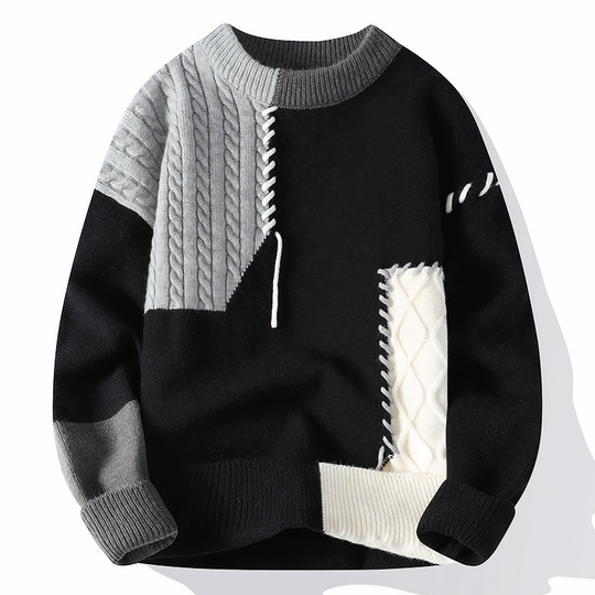 Herresweater Patchwork Stil 4