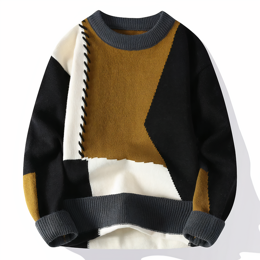 Herresweater Patchwork Stil 5