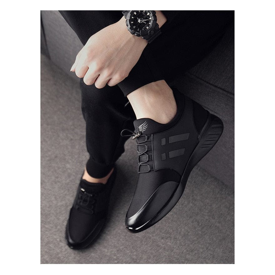 Herrskor i PU-läder med Slitstærk Gummi 2