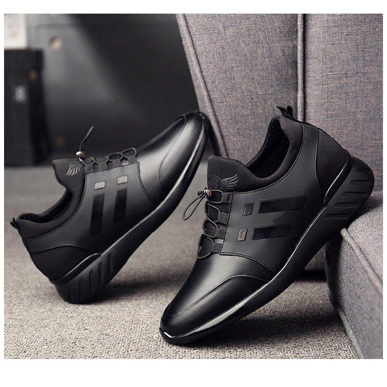 Herrskor i PU-läder med Slitstærk Gummi 7