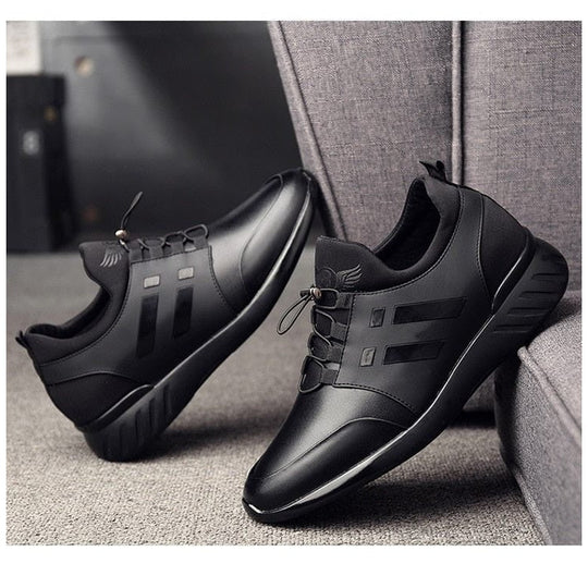 Herrskor i PU-läder med Slitstærk Gummi 7