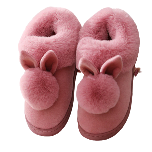 Hjemmesko Dame Med Kaninmotiv Komfortable Slides 0
