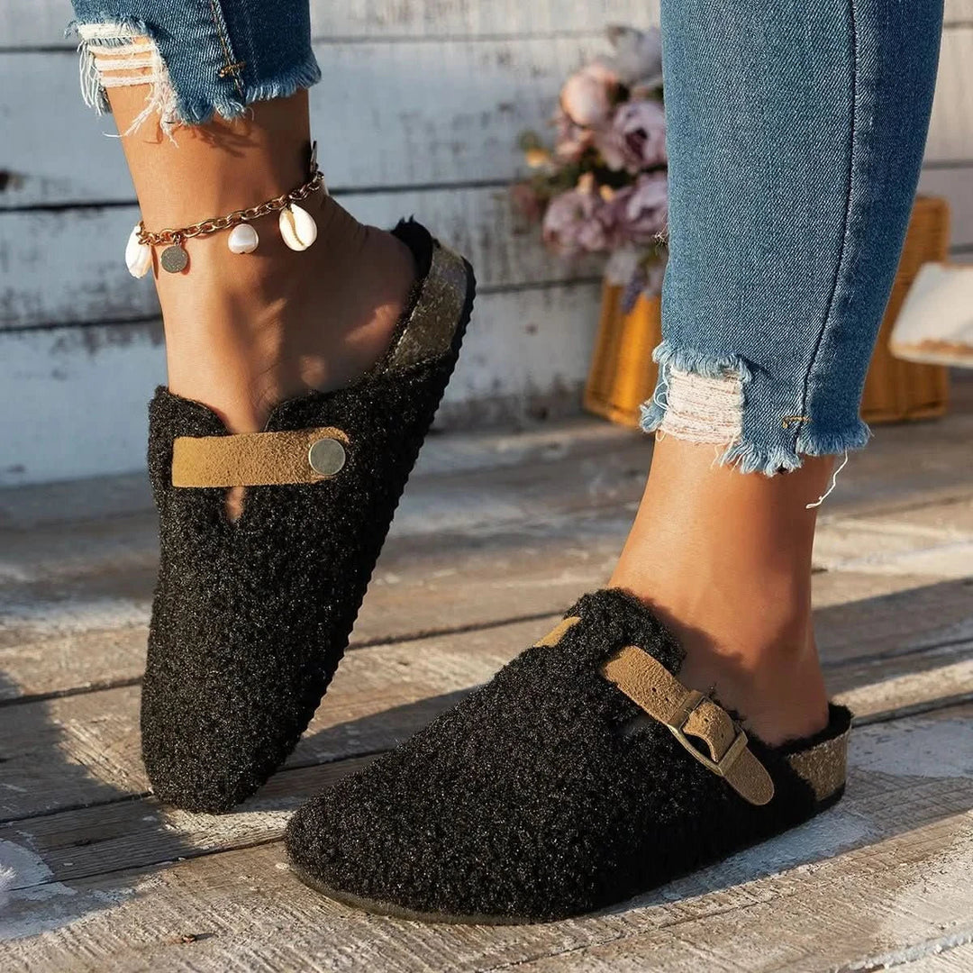 Hjemmesko Dame Mule Design Med Skridsikker Sål 3