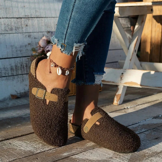 Hjemmesko Dame Mule Design Med Skridsikker Sål 5
