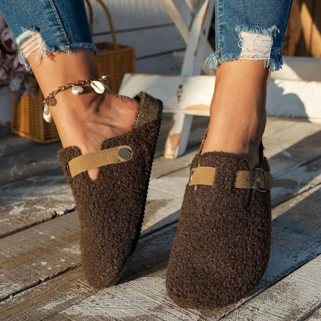 Hjemmesko Dame Mule Design Med Skridsikker Sål 7