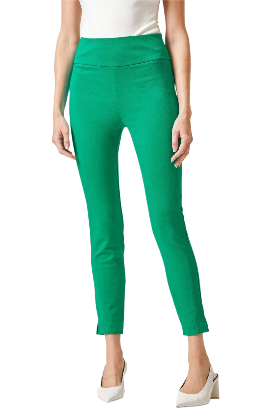 Høj Talje Bukser Dame Slim Fit Ponte Knit 10