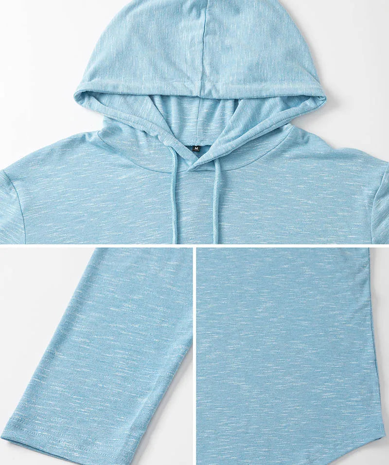 Hoodies Mænd Letvægts Sport Hættetrøje Polyester/Cotton/Spandex 5