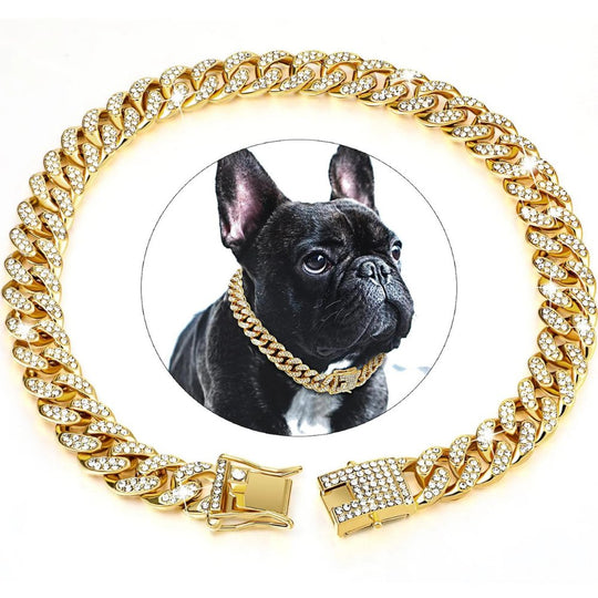 Hundehalsbånd Med Zirconia-Diamanter Til Hunde, Justerbart Design, Stilet Tilbehør 3