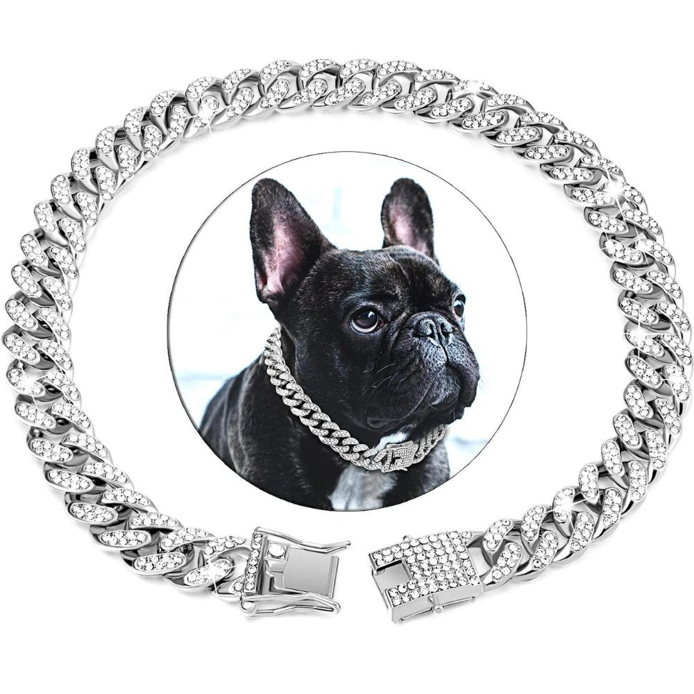 Hundehalsbånd Med Zirconia-Diamanter Til Hunde, Justerbart Design, Stilet Tilbehør 4